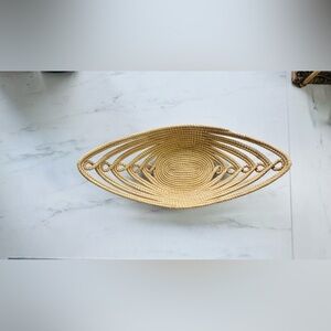 Handmade Rwandan Woven Oval Basket | Natural Fiber African Artisan Boho Decor